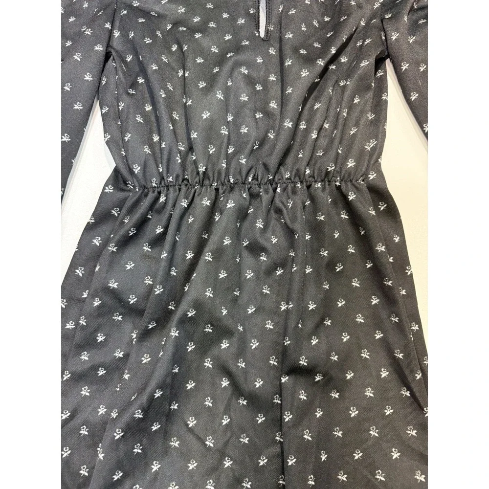 Child Wednesday Addams Black Collared Dress‎ Girls Halloween Costume No Tag READ